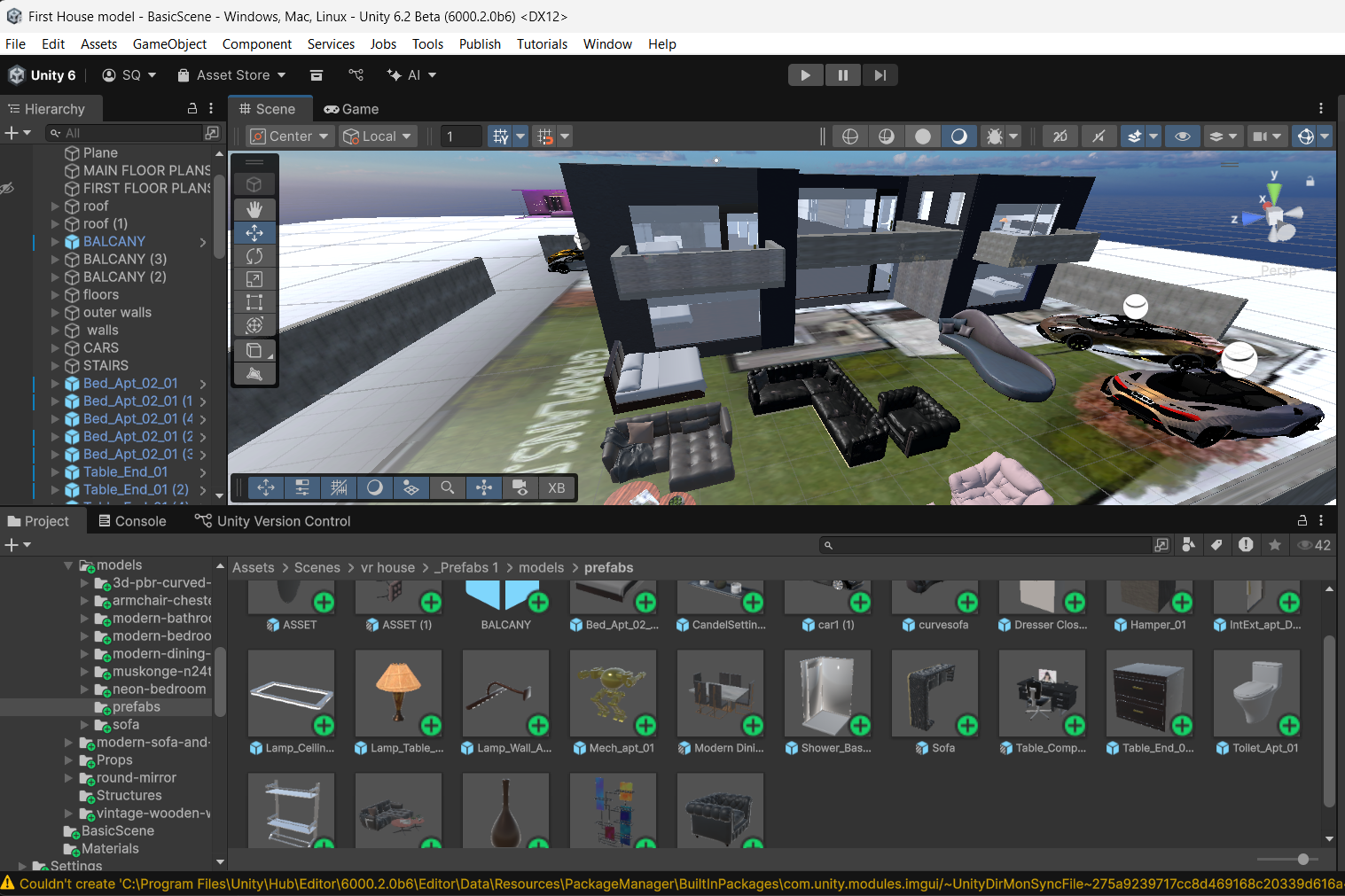 Unity editor material setup